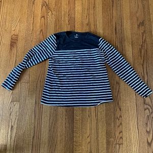Black and white stripe Lands End water shirt